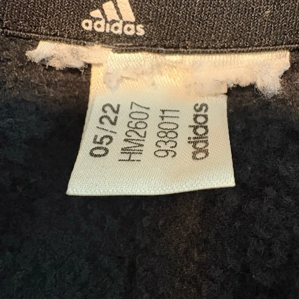 Adidas Men’s Crewneck Sweatshirt Black With Gray Stripes Large